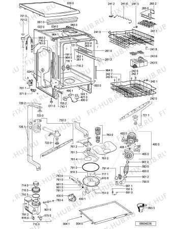 Схема №1 ADP 6515 WH с изображением Модуль (плата) управления для посудомойки Whirlpool 481221479528