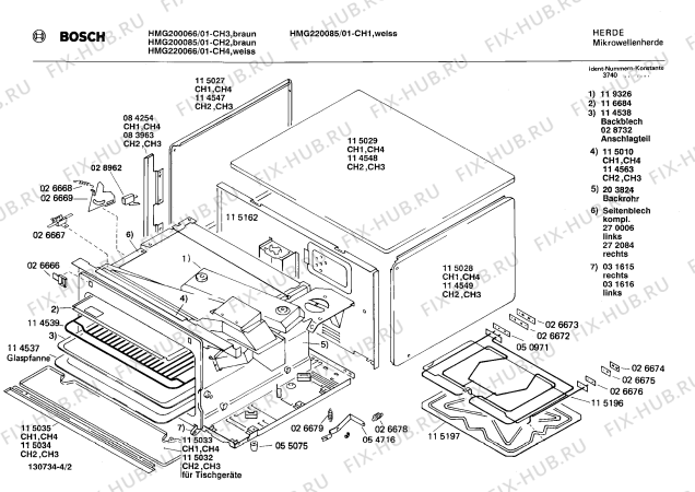 Схема №4 HMG220085 с изображением Упор для микроволновки Bosch 00022786