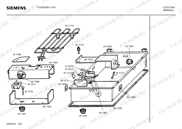 Схема №1 ET56550EU с изображением Панель для электропечи Siemens 00261455