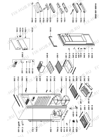 Схема №1 774.2.12 с изображением Дверца для холодильной камеры Whirlpool 481241820108