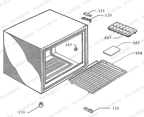 Взрыв-схема холодильника Electrolux TF183 - Схема узла C10 Cabinet