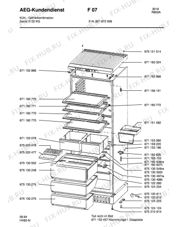 Взрыв-схема холодильника Aeg S3132-1 KG - Схема узла Housing 001