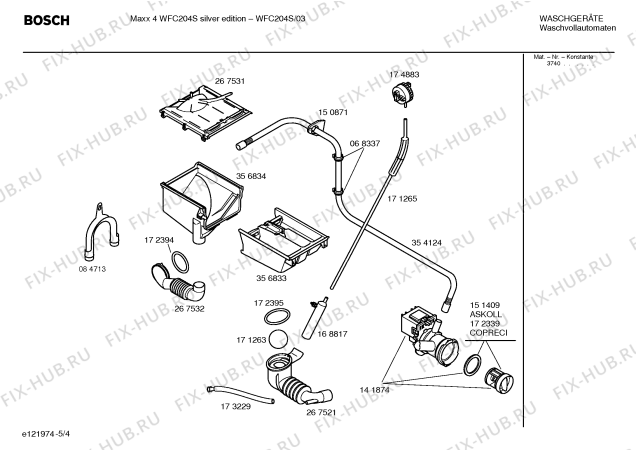 Схема №3 WFC204S Maxx4 WFC204S silver edition с изображением Крышка для стиральной машины Bosch 00216473