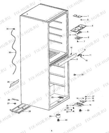 Взрыв-схема стиральной машины Tricity Bendix FD934W - Схема узла Cabinet + furniture (extra)