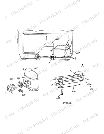 Взрыв-схема холодильника Electrolux EC5105N - Схема узла Cooling system 017