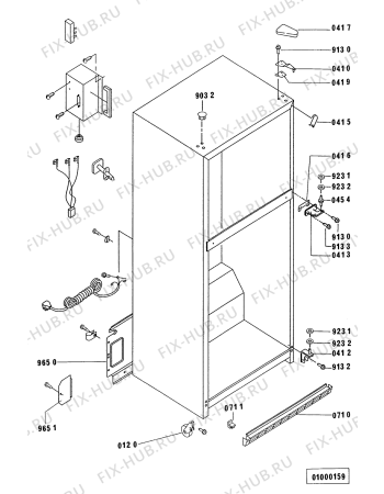 Схема №4 ARG 493/G/WP с изображением Дверка для холодильной камеры Whirlpool 481944268394