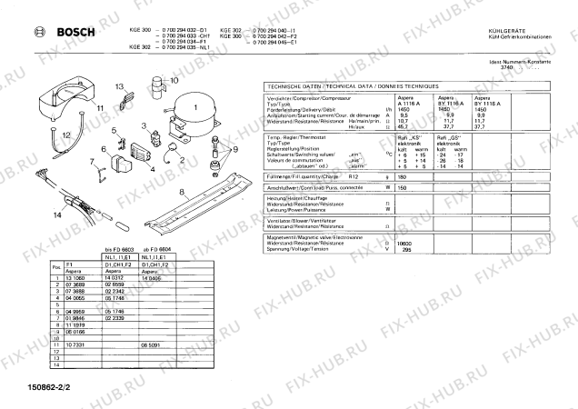 Взрыв-схема холодильника Bosch 0700294045 KGE3085 - Схема узла 02