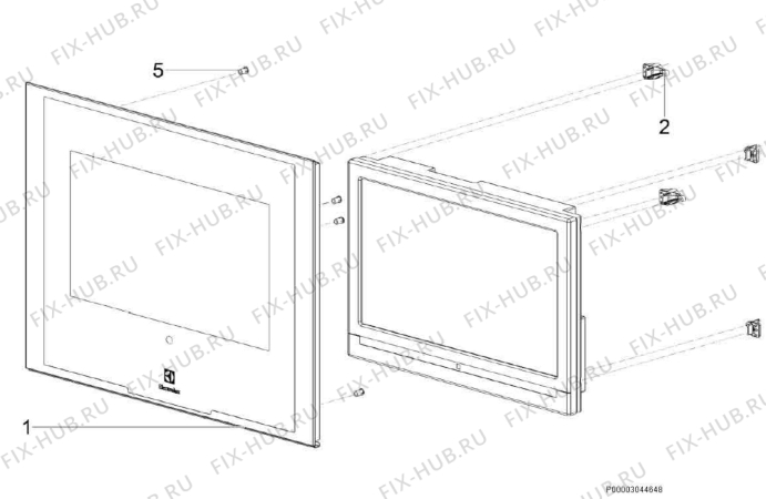 Взрыв-схема микроволновой печи Electrolux ETV4500ZM - Схема узла Section 2