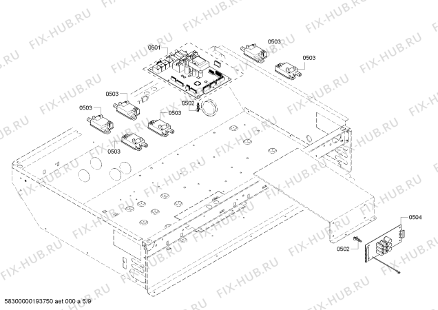 Схема №8 PRD366GHU с изображением Коллектор для духового шкафа Bosch 00774534