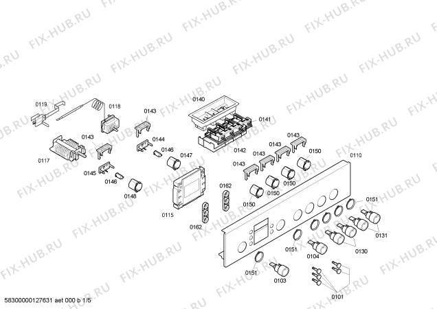 Схема №4 P1HEB59050 с изображением Крышка для духового шкафа Bosch 00496039