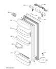 Схема №1 SKZ81440C0 с изображением Дверца для холодильной камеры Aeg 8075730013