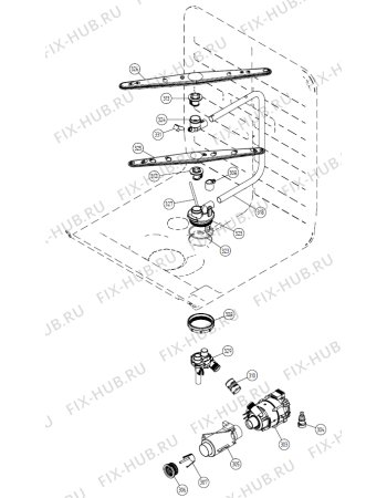 Взрыв-схема посудомоечной машины Asko D840D SF   -White Bi (401539, DW20.5) - Схема узла 03