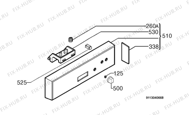 Взрыв-схема посудомоечной машины Zanussi ZDIS101W - Схема узла Command panel 037