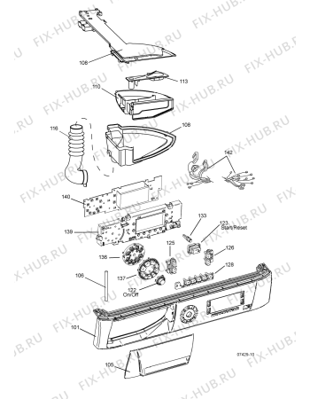 Схема №4 WMD960PUK (F054728) с изображением Пластина для стиральной машины Indesit C00264557