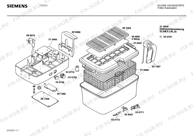 Схема №1 TFB5001 с изображением Терморегулятор для тостера (фритюрницы) Bosch 00030771
