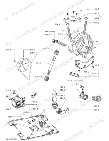 Схема №2 HDW 7001 с изображением Модуль (плата) для стиральной машины Whirlpool 481010579231