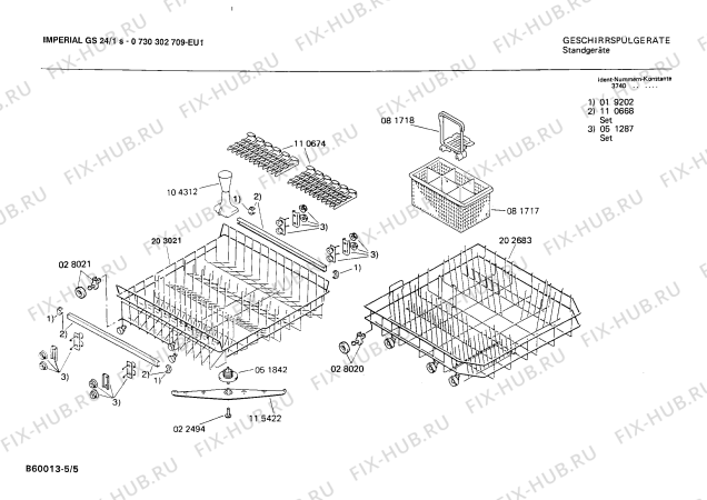 Схема №4 0730302709 GS24/1S с изображением Панель для посудомойки Bosch 00118332