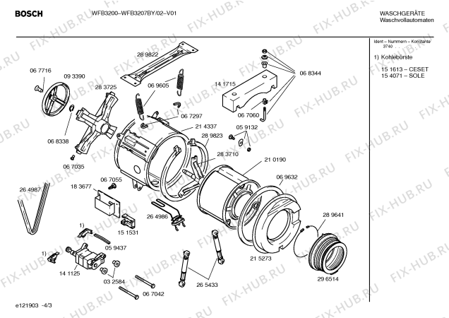 Схема №4 WFB3207BY с изображением Инструкция по эксплуатации для стиралки Bosch 00528097