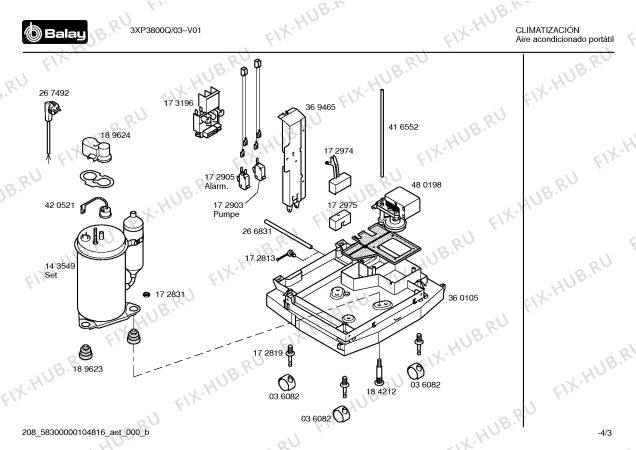 Схема №2 3XP3800Q Balay Coolstar с изображением Шланг для сплит-системы Bosch 00441119