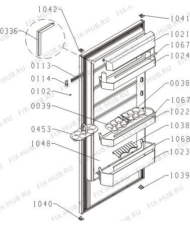 Взрыв-схема холодильника Gorenje RBI41208 (188957, HTI2127B) - Схема узла 02