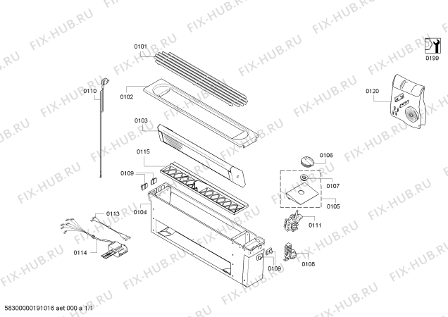 Схема №1 VL041715 Gaggenau с изображением Переключатель для вентиляции Bosch 00622479