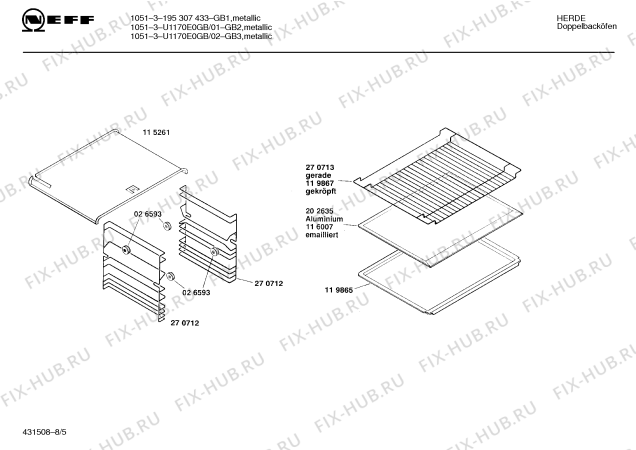 Схема №5 195306938 GB-1051.31LPCSGA с изображением Планка для плиты (духовки) Bosch 00118078