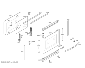 Схема №6 B1624A0 MEGA 4624A с изображением Внешняя дверь для электропечи Bosch 00440237