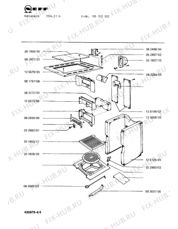Взрыв-схема плиты (духовки) Neff 195303902 3104.31H - Схема узла 04
