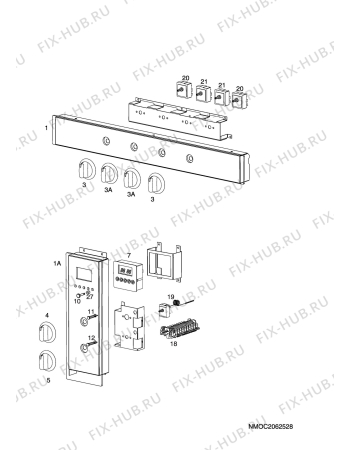 Взрыв-схема комплектующей Electrolux EKI6101 - Схема узла H10 Control Panel