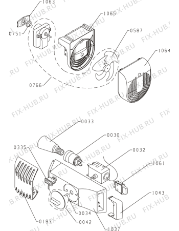 Взрыв-схема холодильника Sauter SFVA222 (197389, HTI2127F) - Схема узла 03