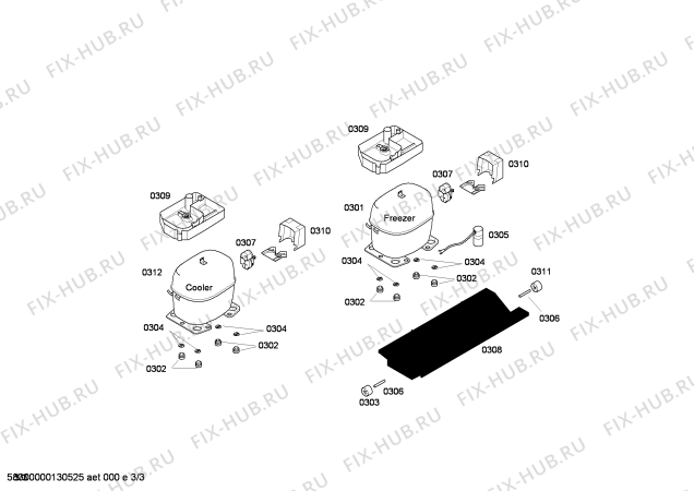 Схема №2 KGS36X26 с изображением Дверь для холодильной камеры Bosch 00246719