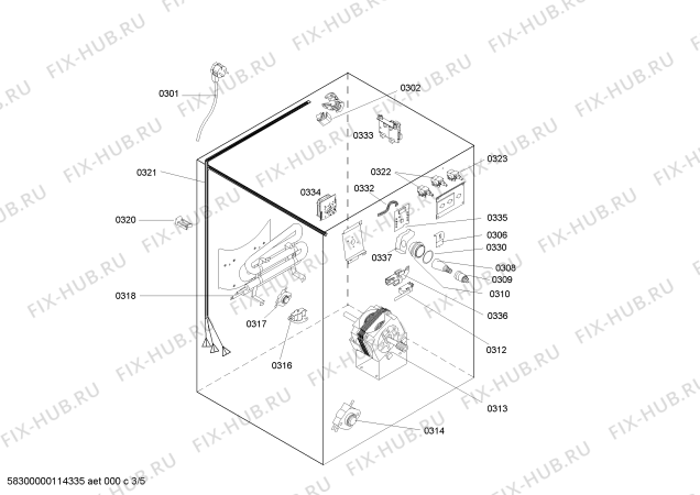 Схема №5 3SE946CE с изображением Крышка кнопки для электросушки Bosch 00427765