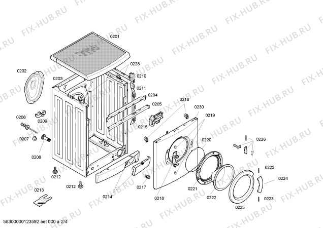 Схема №2 WM12E170EP с изображением Силовой модуль для стиралки Siemens 00667514