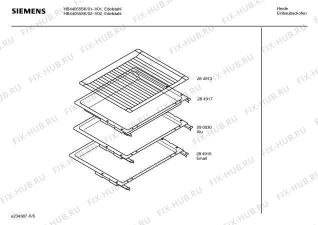 Схема №5 HB44055SK с изображением Инструкция по эксплуатации для электропечи Siemens 00584382