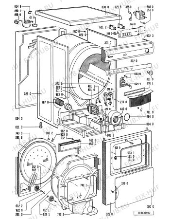 Схема №1 AWZ 125 с изображением Декоративная панель для электросушки Whirlpool 481245219722