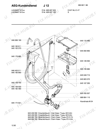 Взрыв-схема стиральной машины Aeg LAV610 - Схема узла Hydraulic System 272