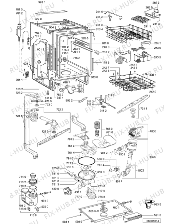 Схема №2 ADG 8370 IX с изображением Блок управления для посудомойки Whirlpool 481221838649