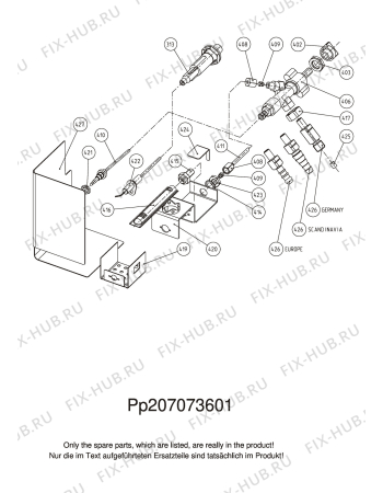 Взрыв-схема холодильника Electrolux RC1500EGP 230/12V 30 - Схема узла Gas-equipment