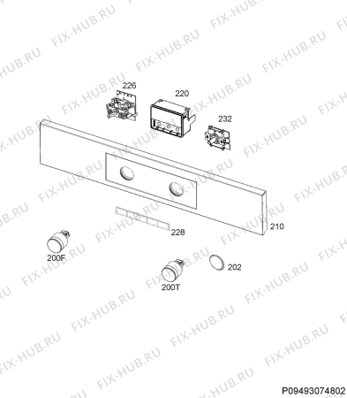 Взрыв-схема плиты (духовки) Zanussi ZKK47902XK - Схема узла Command panel 037