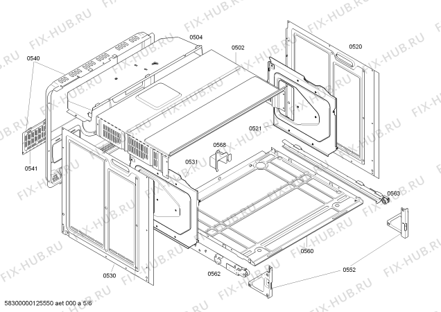 Схема №5 3HT668XP с изображением Фронтальное стекло для плиты (духовки) Bosch 00479271