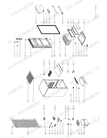 Схема №1 ARL 126/G с изображением Лоток (форма) для холодильника Whirlpool 481941879363
