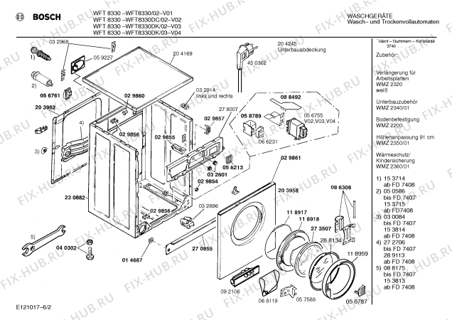Схема №6 WFT8330DC WFT8330 с изображением Панель для стиральной машины Bosch 00285767