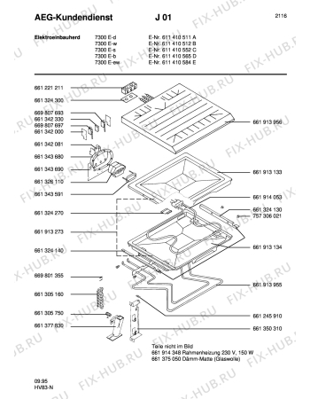 Взрыв-схема плиты (духовки) Aeg COMP. 7300E-B - Схема узла Section4