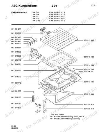 Взрыв-схема плиты (духовки) Aeg COMP. 7300E-S - Схема узла Section4