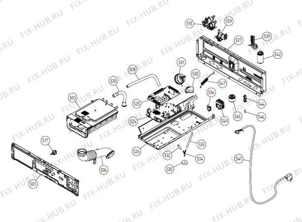 Взрыв-схема стиральной машины Gorenje Prof Washer (valve) DK   -Black (175700, WMC55) - Схема узла 05