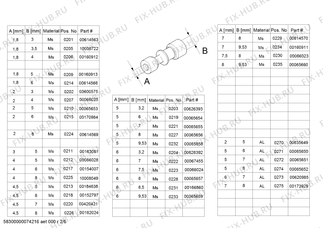 Схема №6 LOKRING, lokring с изображением Трубный патрубок для холодильника Bosch 00615153