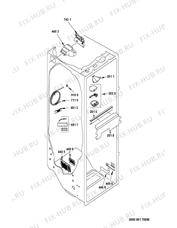 Схема №7 SRA20X1 с изображением Электролиния для холодильника Whirlpool 481232058193