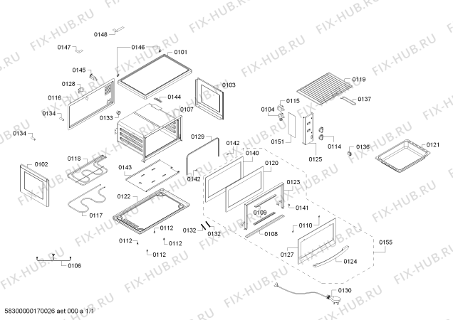Схема №1 HG1503T с изображением Переключатель для духового шкафа Bosch 00628583