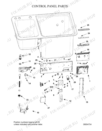 Взрыв-схема посудомоечной машины Whirlpool KDIX8810 (F091672) - Схема узла