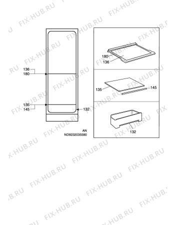 Взрыв-схема холодильника Electrolux ER8805C - Схема узла C10 Interior